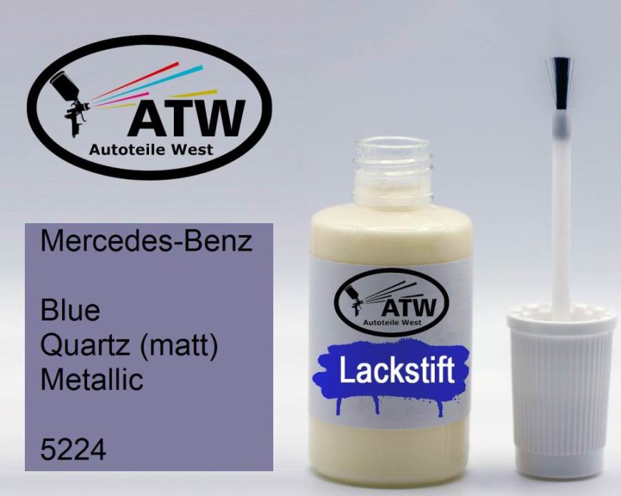 Mercedes-Benz, Blue Quartz (matt) Metallic, 5224: 20ml Lackstift, von ATW Autoteile West.